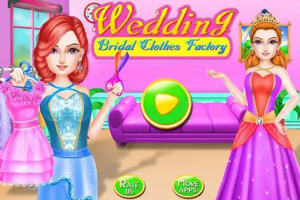 Play Wedding Bridal Clothes Factory games for girls