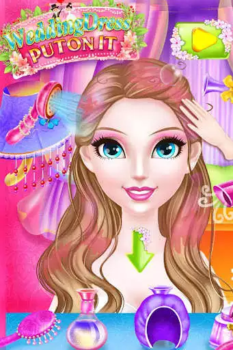 Play Wedding Dress Put On It ! as an online game Wedding Dress Put On It ! with UptoPlay