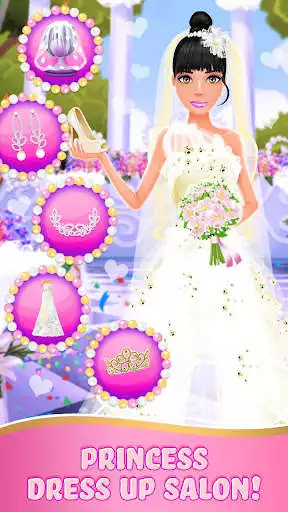 Play Wedding Games: Princess Dress Up Salon as an online game Wedding Games: Princess Dress Up Salon with UptoPlay