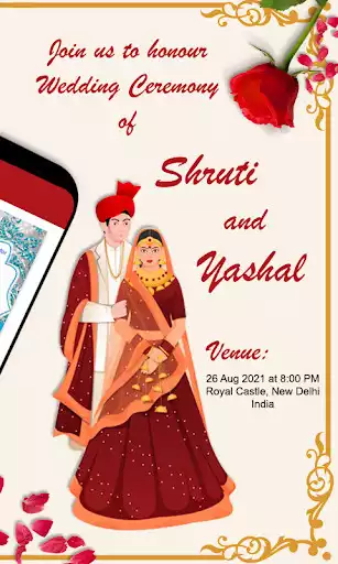 Play Wedding Invitation Card Maker as an online game Wedding Invitation Card Maker with UptoPlay
