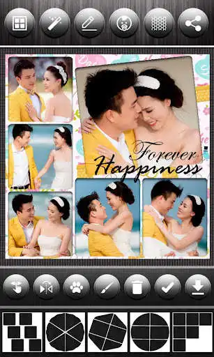 Play Wedding Photo Collage Maker as an online game Wedding Photo Collage Maker with UptoPlay