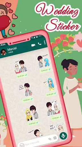 Play Wedding Stickers For Whatsapp as an online game Wedding Stickers For Whatsapp with UptoPlay