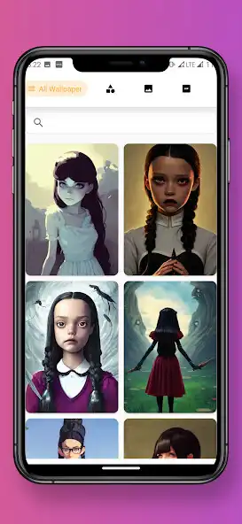 Play Wednesday Addams 3D Wallpaper as an online game Wednesday Addams 3D Wallpaper with UptoPlay