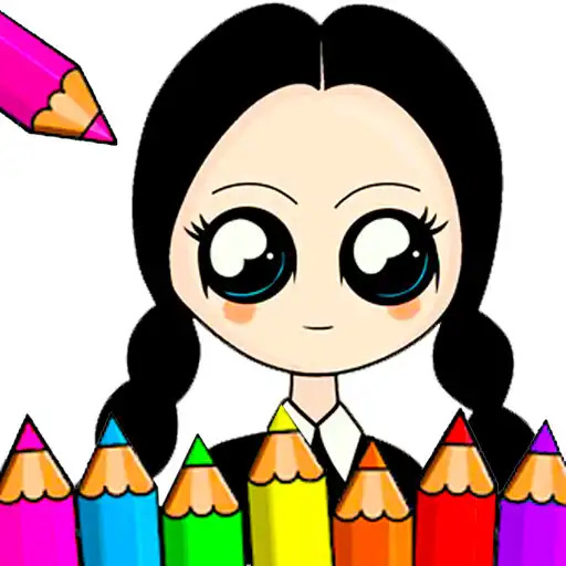 Play Wednesday Addams coloring book APK Play Wednesday Addams coloring book APK