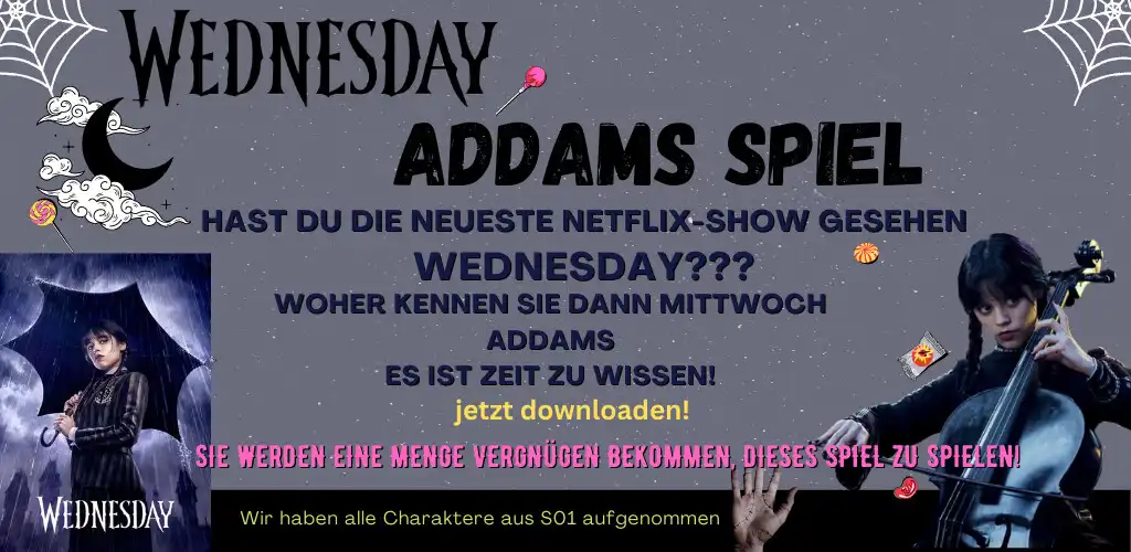 Play Wednesday Addams Spiel and enjoy Wednesday Addams Spiel with UptoPlay Play Wednesday Addams Spiel and enjoy Wednesday Addams Spiel with UptoPlay