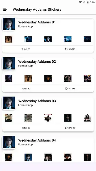 Play Wednesday Addams Stickers WTS  and enjoy Wednesday Addams Stickers WTS with UptoPlay