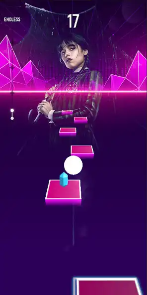 Play Wednesday Addams Tiles Hop as an online game Wednesday Addams Tiles Hop with UptoPlay