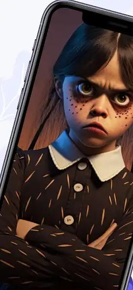Play Wednesday Addams Wallpaper 4K  and enjoy Wednesday Addams Wallpaper 4K with UptoPlay