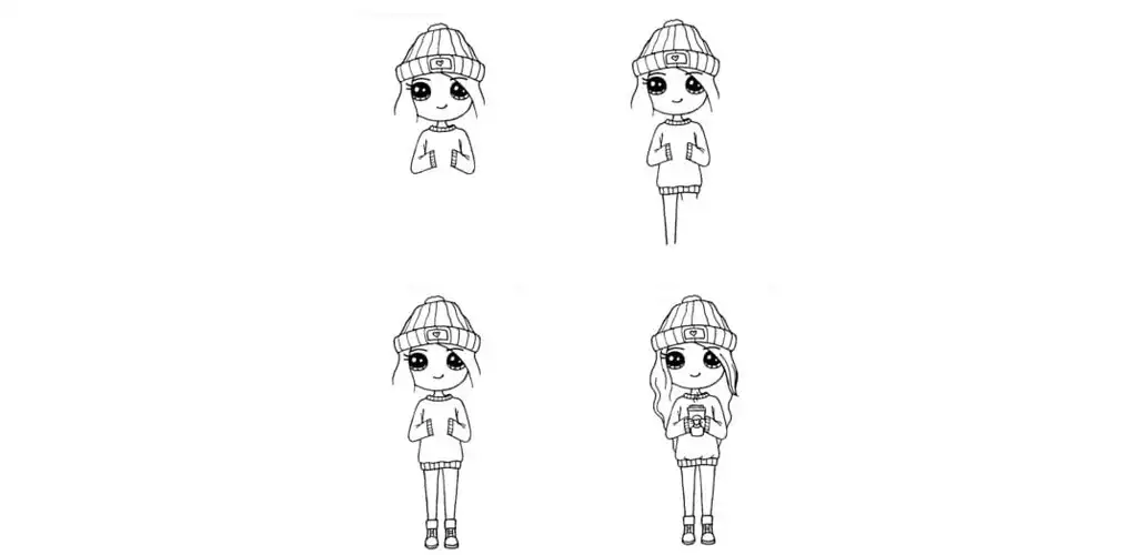 Play We draw cute girls as an online game We draw cute girls with UptoPlay