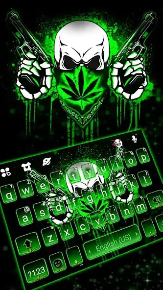 Play Weed Guns Skull Keyboard Theme  and enjoy Weed Guns Skull Keyboard Theme with UptoPlay