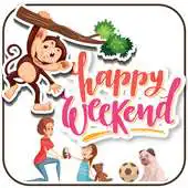 Free play online Weekend GIF Stickers APK