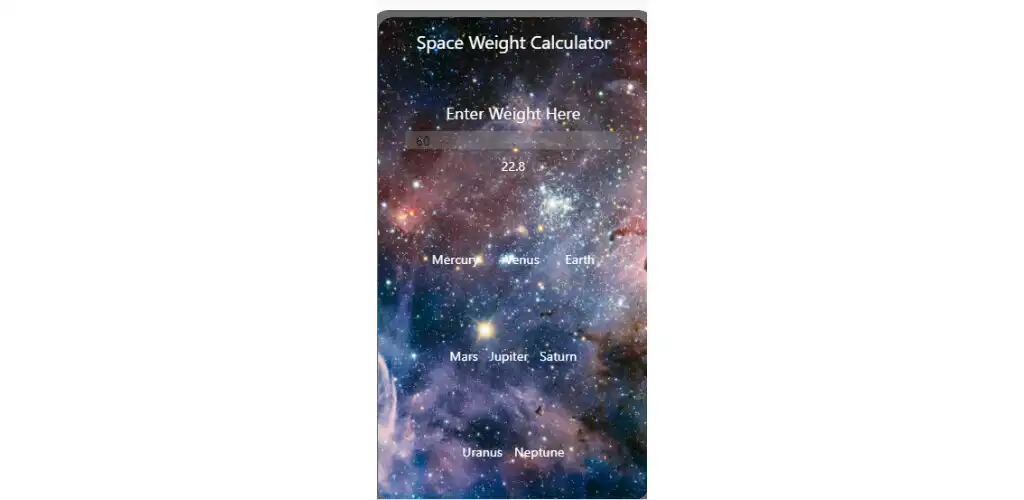 Play Weight Calculator in Space as an online game Weight Calculator in Space with UptoPlay