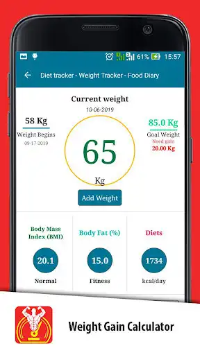 Play Weight Gain Calculator as an online game Weight Gain Calculator with UptoPlay