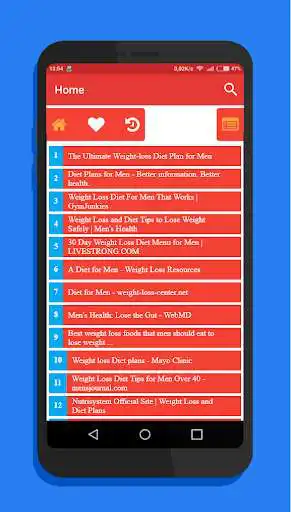 Play Weight Loss Diet For Men - Recipes & Tips as an online game Weight Loss Diet For Men - Recipes & Tips with UptoPlay
