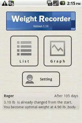 Play Weight Recorder