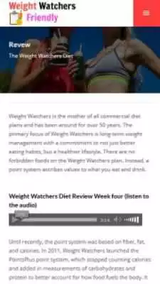 Play Weight Watcher Food and Tips