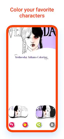 Play Wendesday Coloring Book App  and enjoy Wendesday Coloring Book App with UptoPlay