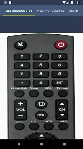 Play Westinghouse TV Remote as an online game Westinghouse TV Remote with UptoPlay