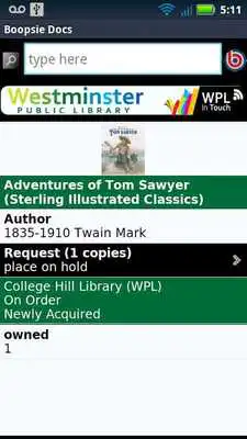 Play Westminster Library In Touch