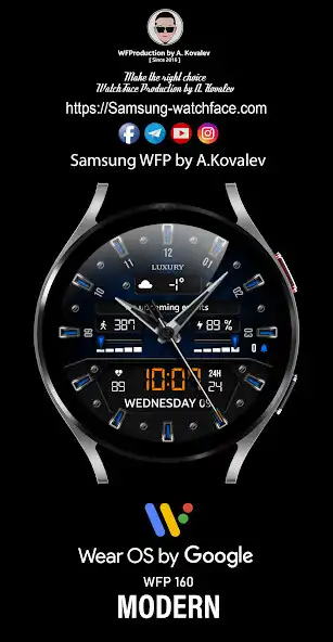 Play WFP 160 Luxury Mod2 Watch Face  and enjoy WFP 160 Luxury Mod2 Watch Face with UptoPlay