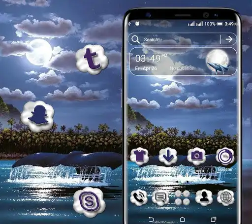 Play Whale Moon Launcher Theme  and enjoy Whale Moon Launcher Theme with UptoPlay