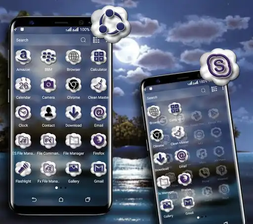 Play Whale Moon Launcher Theme as an online game Whale Moon Launcher Theme with UptoPlay