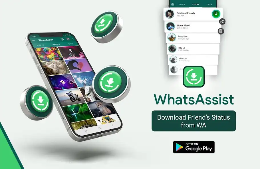 Play WhatsAssist: Status Saver App  and enjoy WhatsAssist: Status Saver App with UptoPlay