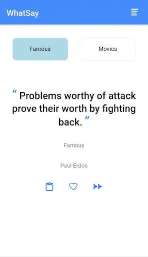 Play WhatSay - Famous & Movies Quotes as an online game WhatSay - Famous & Movies Quotes with UptoPlay