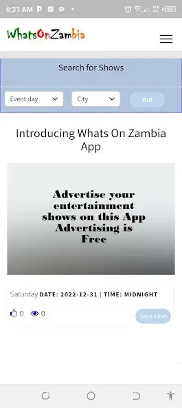 Play WhatsOnZambia  and enjoy WhatsOnZambia with UptoPlay