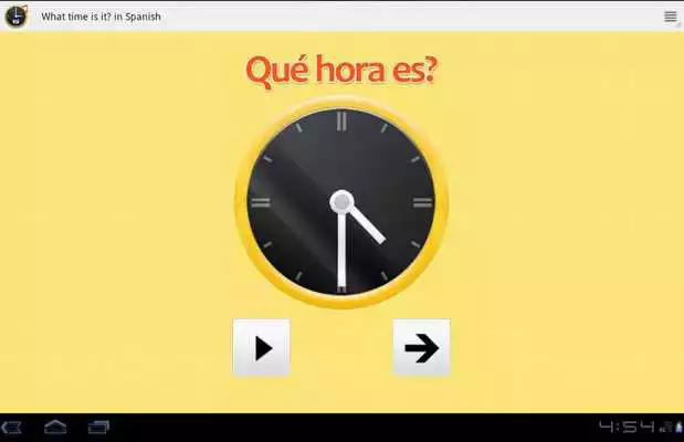 Play What time is it? in Spanish.