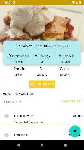 Play What to eat - Recipes by ingredients as an online game What to eat - Recipes by ingredients with UptoPlay