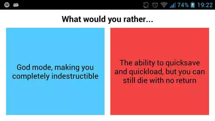 Play What would you rather?