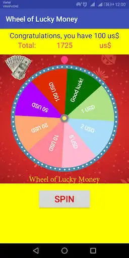 Play Wheel of lucky money as an online game Wheel of lucky money with UptoPlay