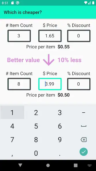 Play Which is Cheaper? - Grocery Calculator as an online game Which is Cheaper? - Grocery Calculator with UptoPlay