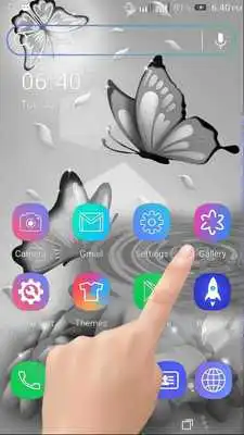 Play White Butterfly Water Ripple LiveWallpape