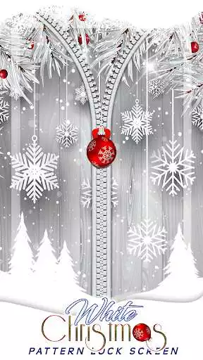 Play White Christmas Pattern Lock Screen