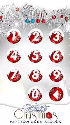 Play White Christmas Pattern Lock Screen