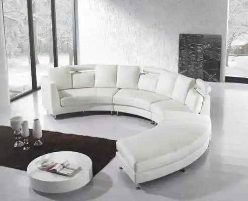 Play White Leather Living Room Set