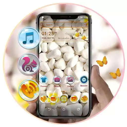 Play White Stone Launcher Theme APK
