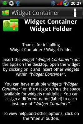 Play Widget Container