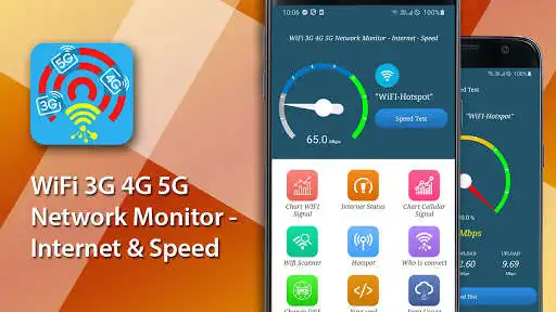 Play WiFi 3G 4G 5G Network Monitor - Internet & Speed  and enjoy WiFi 3G 4G 5G Network Monitor - Internet & Speed with UptoPlay