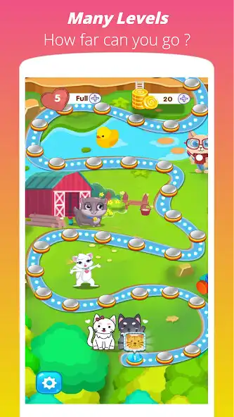 Play Wiggle Cat -  Free Connect Match 3 Game as an online game Wiggle Cat -  Free Connect Match 3 Game with UptoPlay
