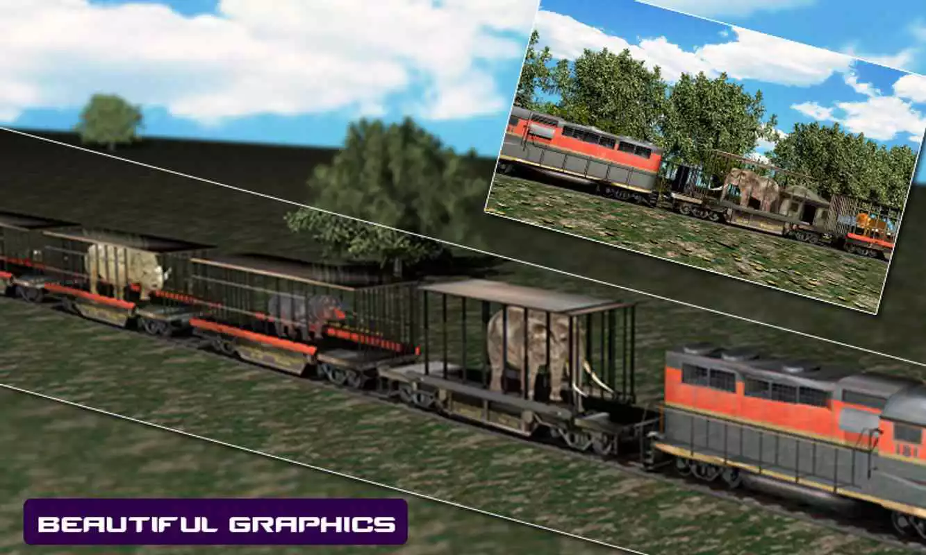 Play Wild Animal Transport Train 3D