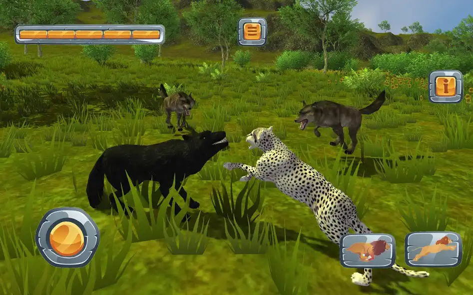 Play Wild cheetah family simulator as an online game Wild cheetah family simulator with UptoPlay