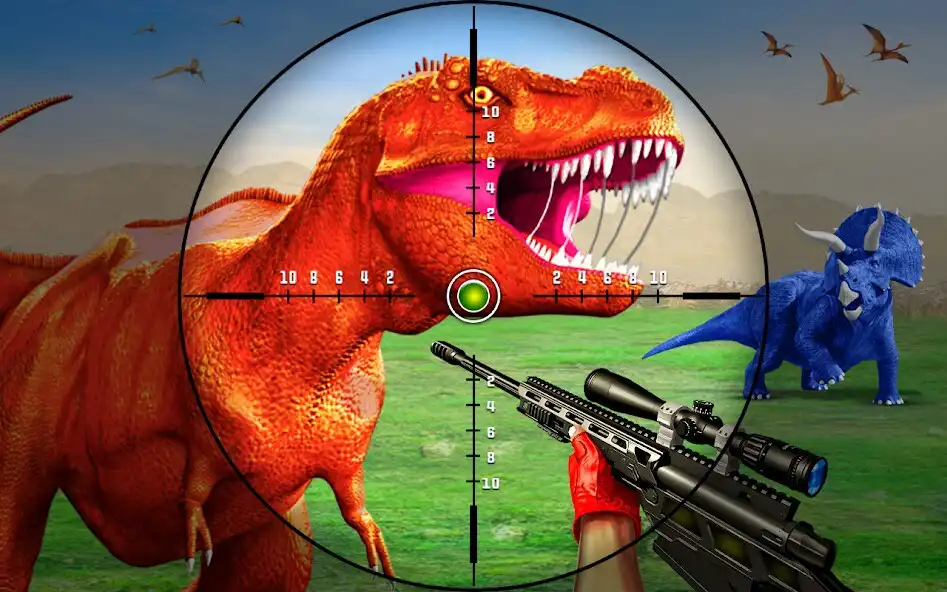 Play Wild Dino Hunting: Dino Hunter as an online game Wild Dino Hunting: Dino Hunter with UptoPlay