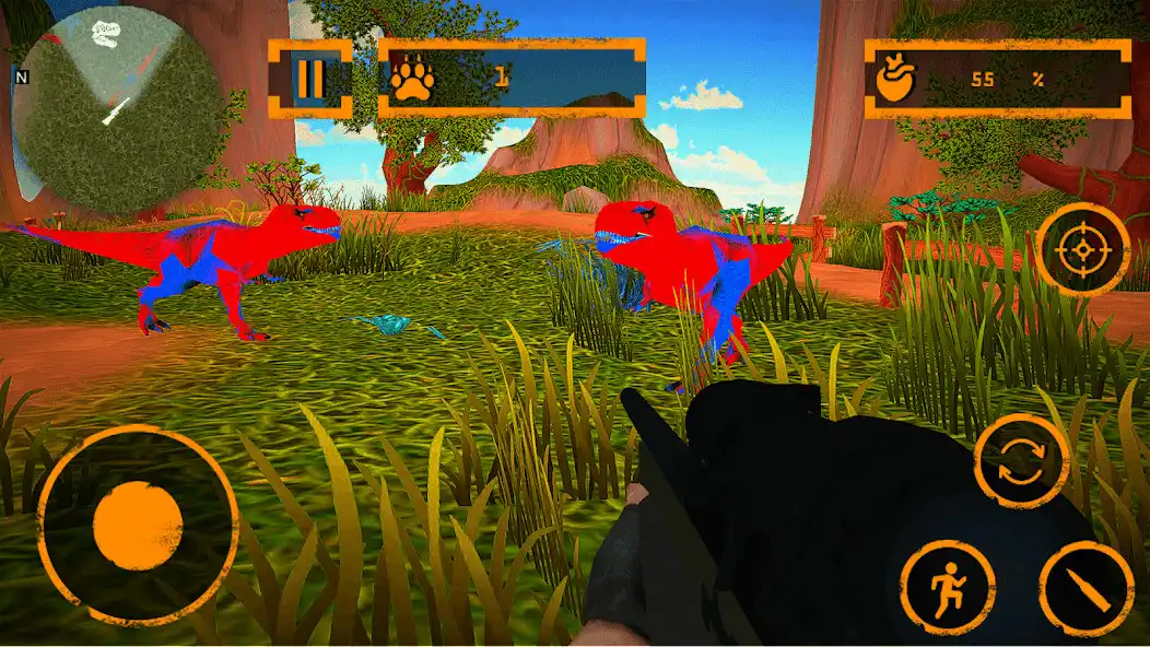 Play Wild Dinosaur Hunting Rampage as an online game Wild Dinosaur Hunting Rampage with UptoPlay