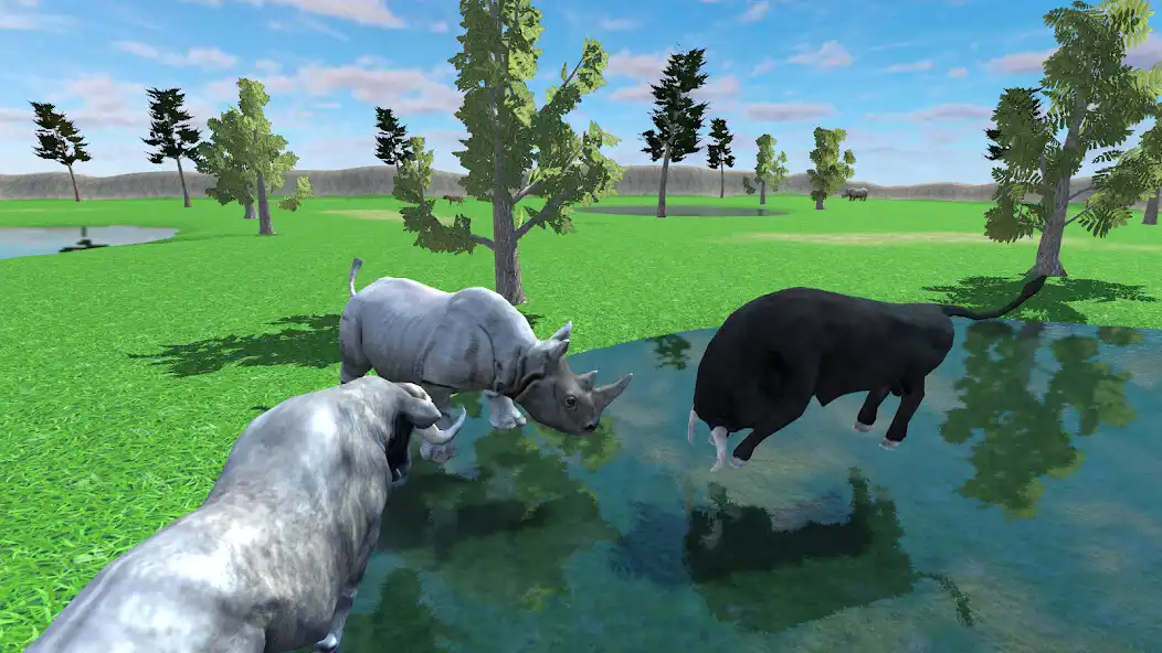 Play Wild Furious Rhino Simulator as an online game Wild Furious Rhino Simulator with UptoPlay