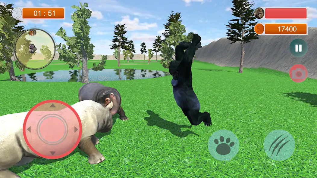 Play Wild Gorilla Animal Simulator as an online game Wild Gorilla Animal Simulator with UptoPlay