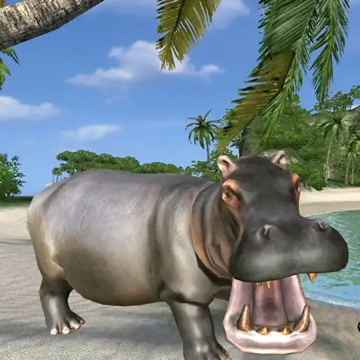 Play Wild Hippo Beach Attack Jungle Simulator APK