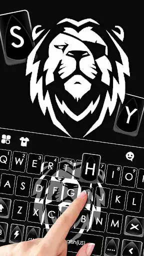 Play Wild Lion Black Keyboard Theme as an online game Wild Lion Black Keyboard Theme with UptoPlay